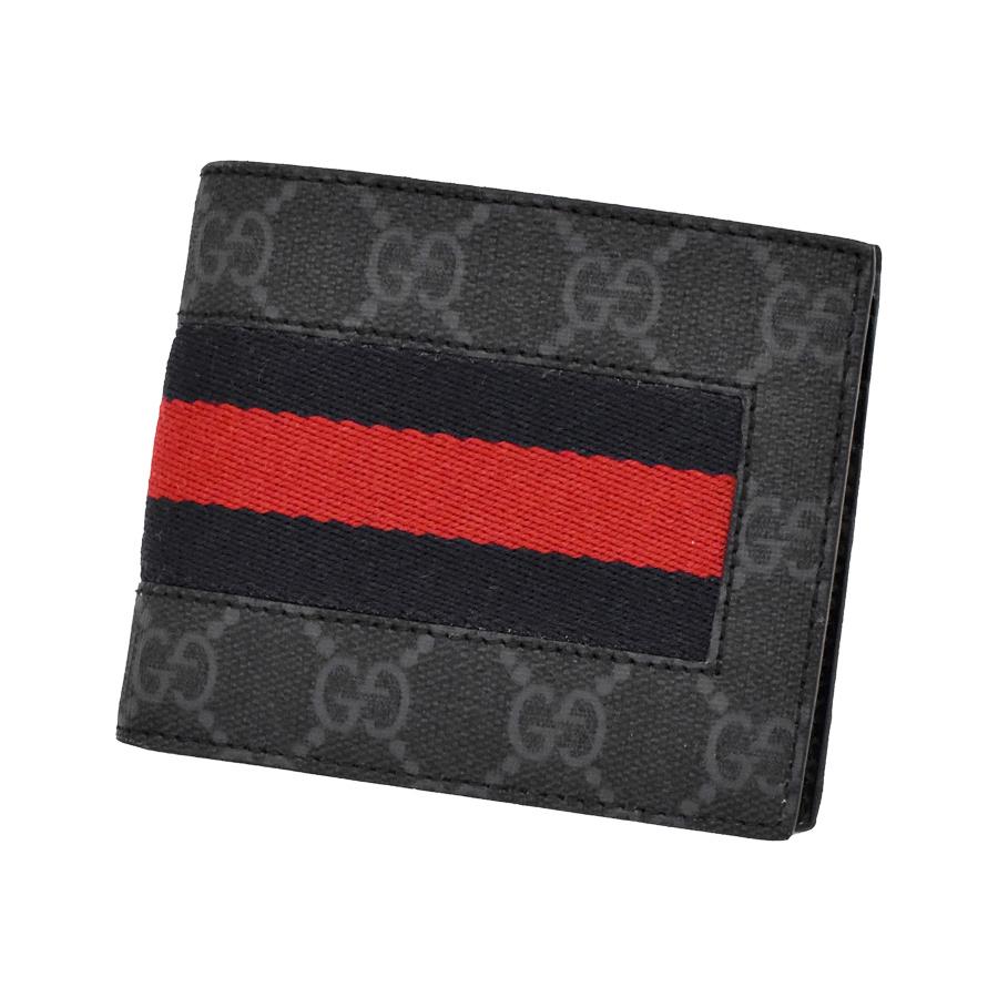 GGキャンバス グッチ財布 GUCCI 二つ折り財布 札入れ 小銭入れなし