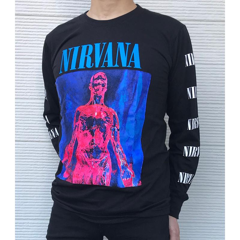 バンドtシャツ ロックtシャツ 長袖 NIRVANA Tシャツ ニルバーナ ロンt