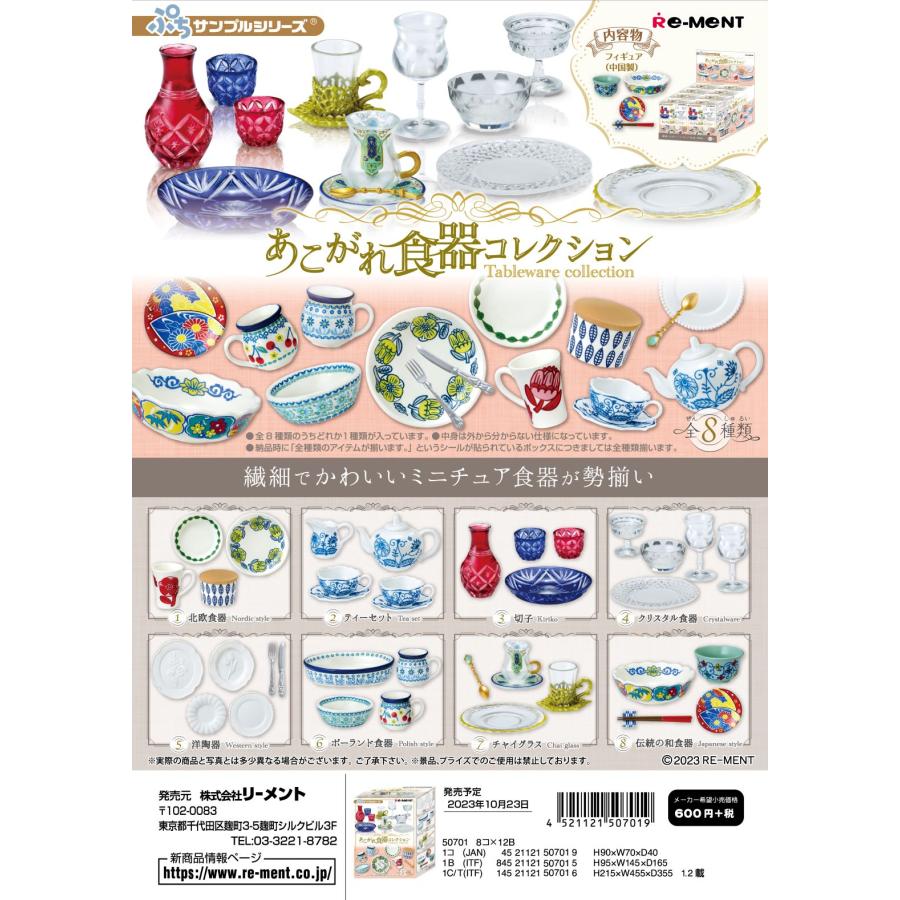 リーメント ぷちサンプル あこがれ食器コレクション 全8種 1BOXで