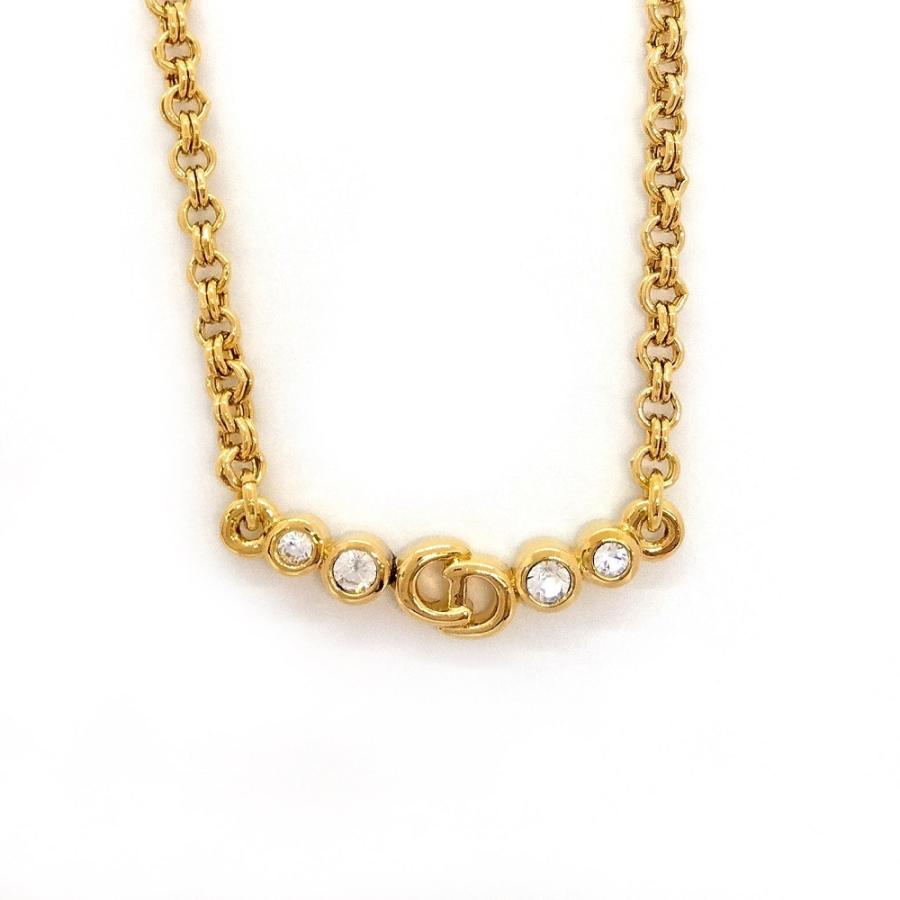 クリスチャンディオール Christian Dior CDロゴ 4P ラインストーン