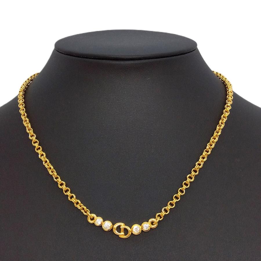 クリスチャンディオール Christian Dior CDロゴ 4P ラインストーン