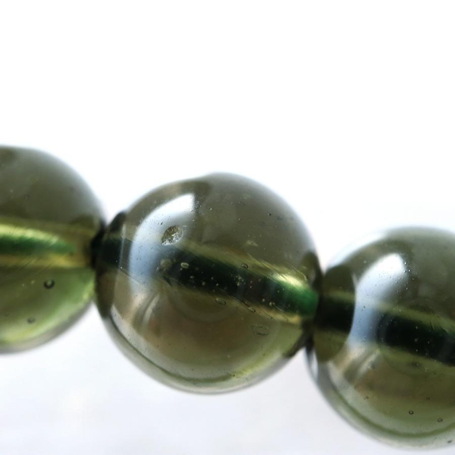 GOLD STONE モルダバイト ブレスレット 8mm 鑑別書付き 正真正銘 本物