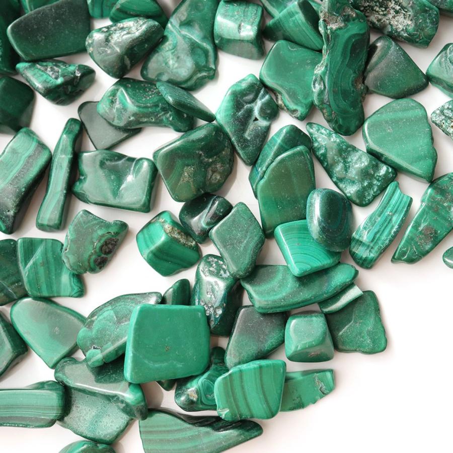 GOLD STONE マラカイト 孔雀石 さざれ石 本物 100g 天然石