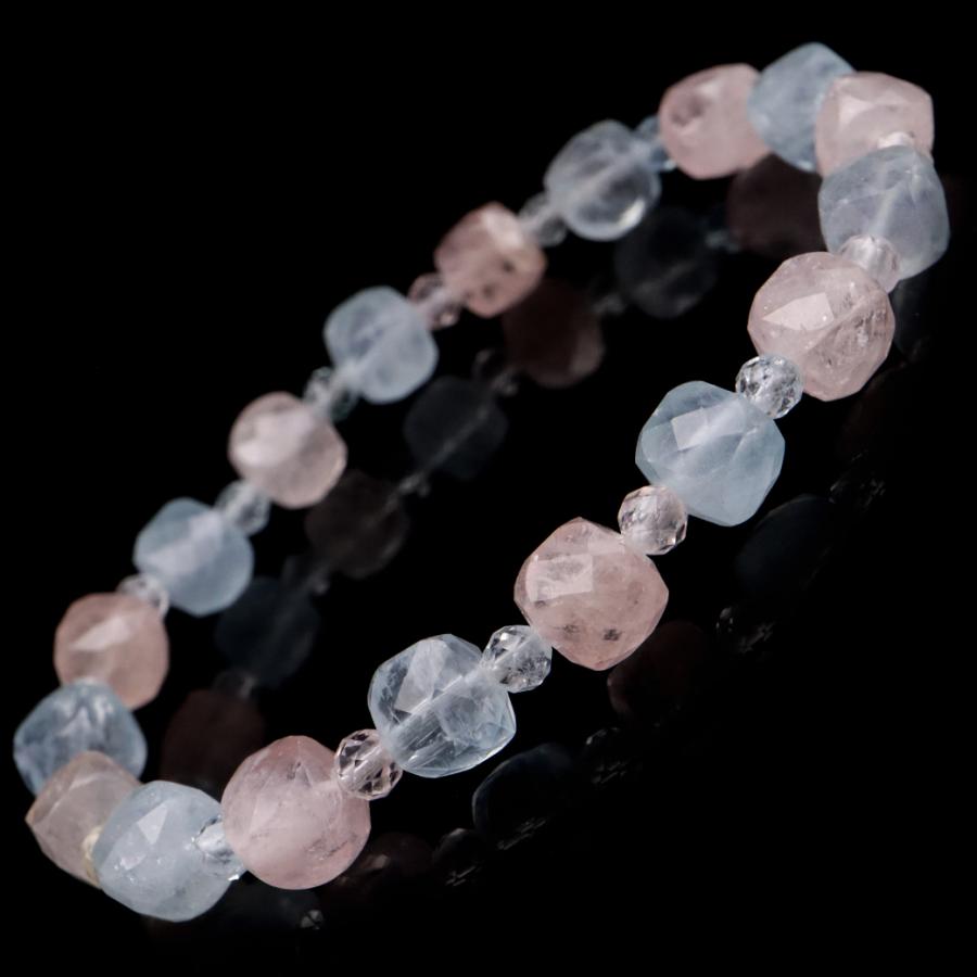 GOLD STONE アクアマリン モルガナイト ブレスレット レディース