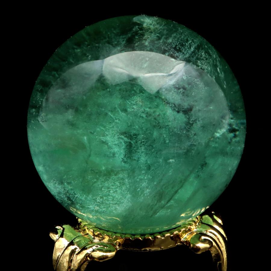 GOLD STONE グリーン フローライト AAA 丸玉 直径 約36.4mm スフィア