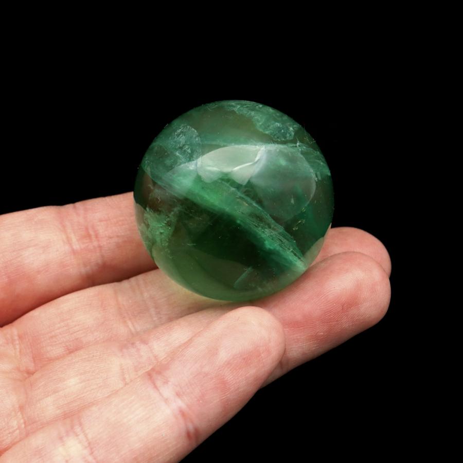 GOLD STONE グリーン フローライト AAA 丸玉 直径 約36.4mm スフィア