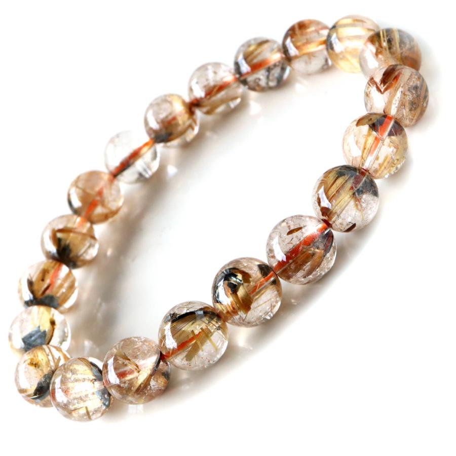 GOLD STONE タイチン ルチルクォーツ ブレスレット AAA 母岩ヘマタイト