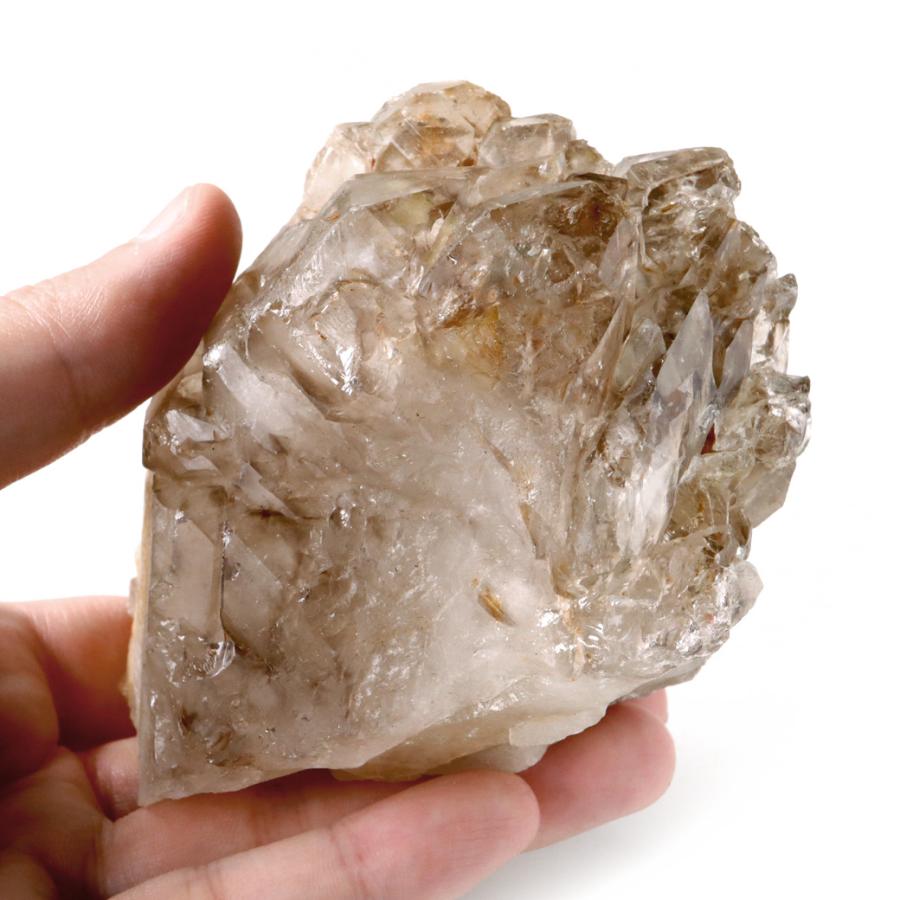 GOLD STONE ジャカレー 水晶 クラスター 482g ブラジル産 原石 ワニ