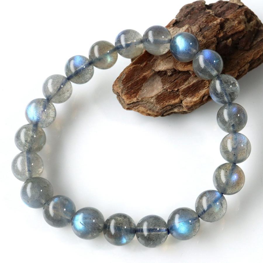 GOLD STONE ラブラドライト ブレスレット 9mm ブルーに輝くシラー