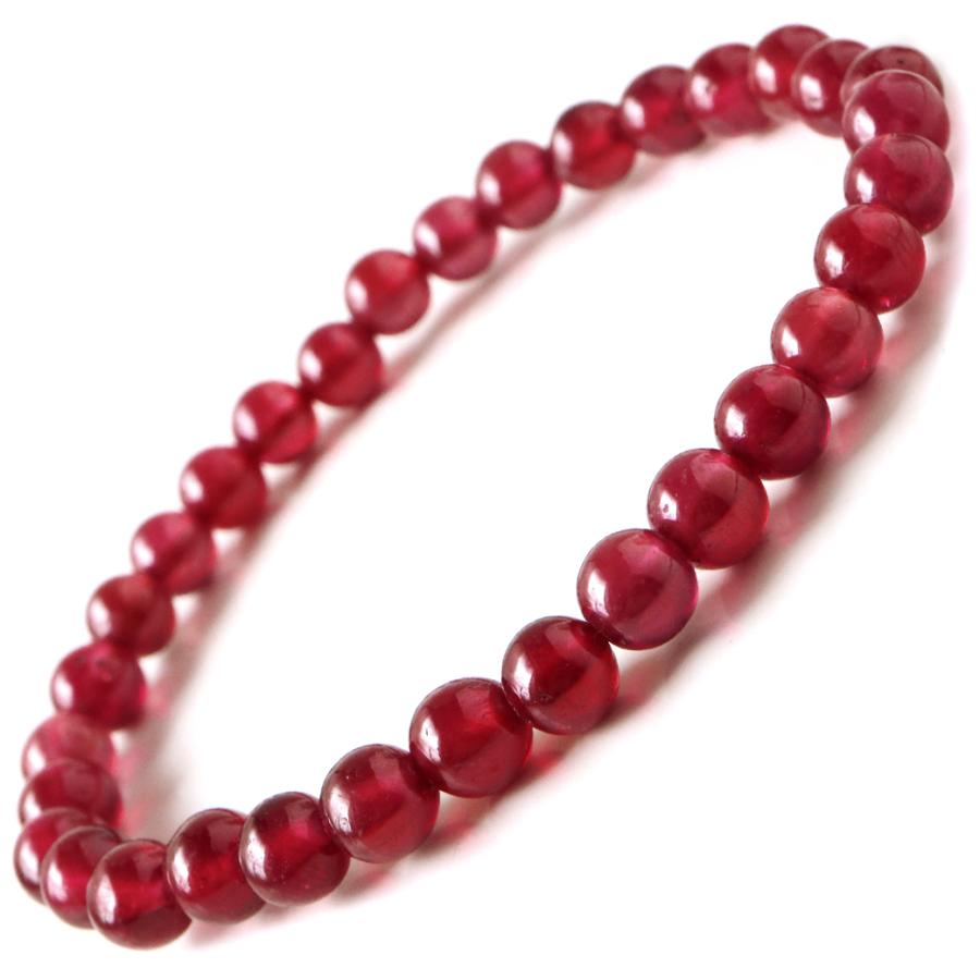 GOLD STONE ルビー ブレスレット 6mm AAA 天然石 1点物 7月 誕生石