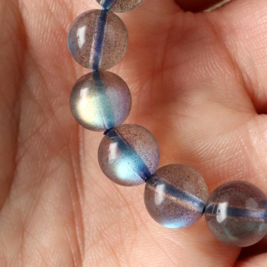 GOLD STONE ラブラドライト ブレスレット 8mm AAA ブルーに輝くシラー