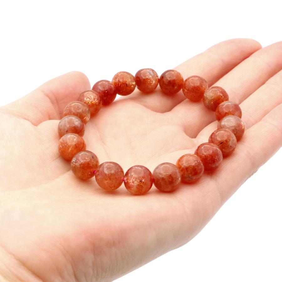 GOLD STONE サンストーン ブレスレット AAA 10mm インド産 天然石