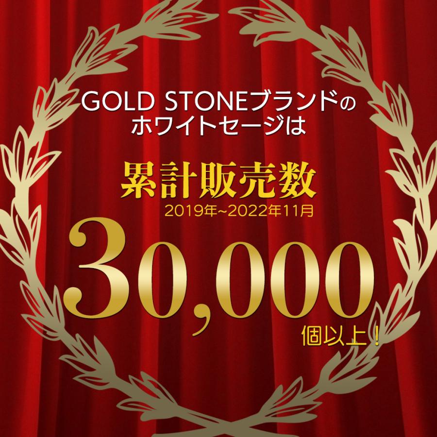 GOLD STONE ホワイトセージ 枝無し 選別済み 無農薬 オーガニック