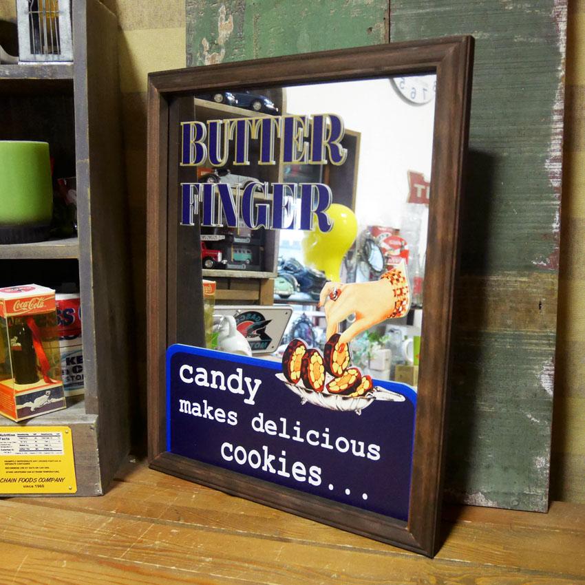 パブミラー BUTTER FINGER インテリア ウォールミラー 鏡 PUB MIRROR