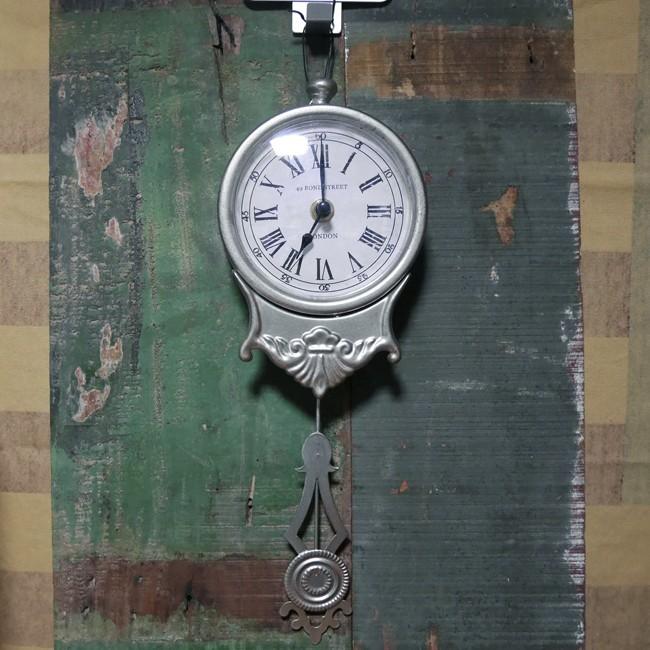 アンティーク シルバークロック 掛け時計 ウォールクロック