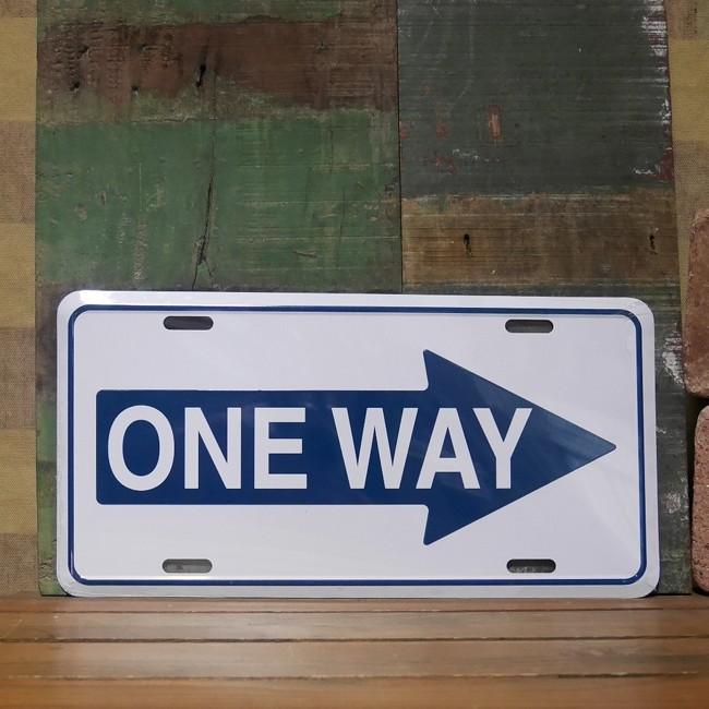 コマーシャルプレート ONE WAY インテリア ブリキ看板 アメリカン雑貨