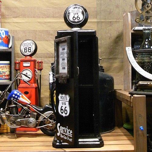 ルート66 ガスポンプ型 CDラック キャビネット : アメリカン雑貨の