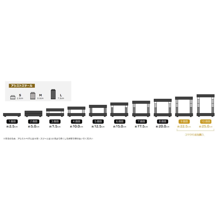 YOSHIZAWA 23-ASS WN ウォルナット アシストスツール ピアノ補助台