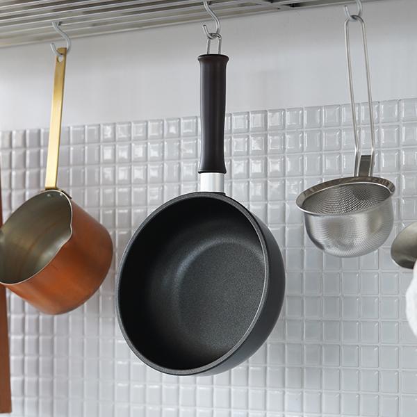 文化軽金属鋳造 藤栄 味わい鍋 片手 18cm アルミ鍋 万能鍋 片手鍋 無水