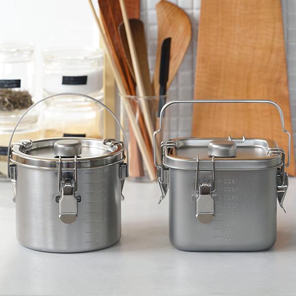 仔犬印（KOINU） 角型給食缶ミニ ステンレス 保存容器 持ち運び IH対応