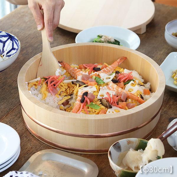 山一 すし飯台 24cm 1合 すし桶 飯台 飯切 半切 木曽さわら 銅箍 国産