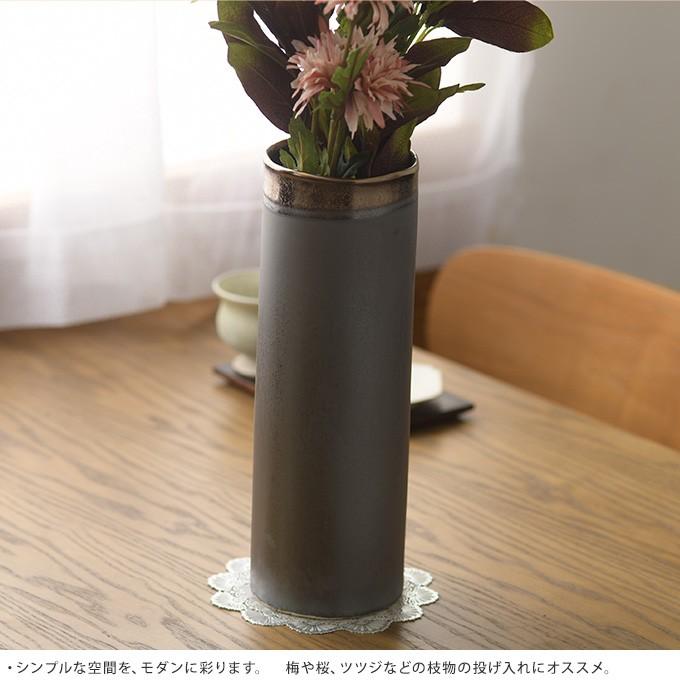 Clay（クレイ） 花器 フラワーベース 円筒 黒 シリンダー ブラック
