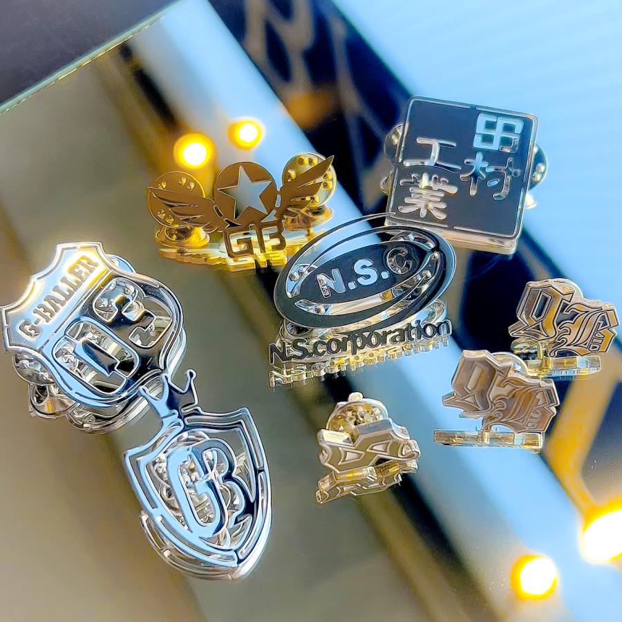 ☆1個から製作可能☆ オリジナル ピンバッジ 製作 ロゴ 漢字 英語