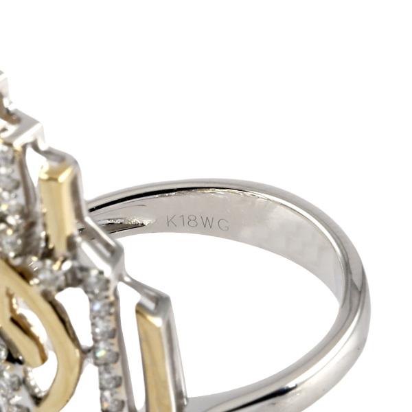 K18イエローゴールド K18ホワイトゴールド ダイヤモンド リング
