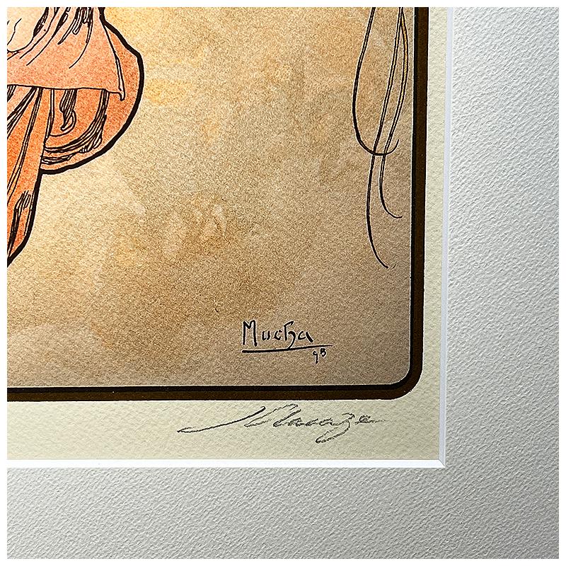 ミュシャ【芸術シリーズ〜絵画】300部限定／リトグラフ／新品額装