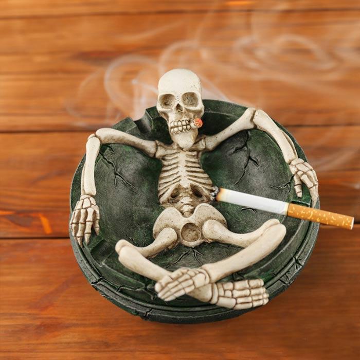 骸骨 ドクロ 灰皿 アシュトレイ スカル 小物入れ 白骨体 骨
