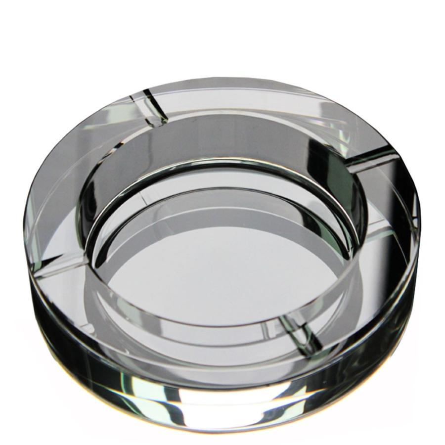 送料無料 円形 アラウンド 灰皿 高級クリスタルガラス灰皿 クリア 透明