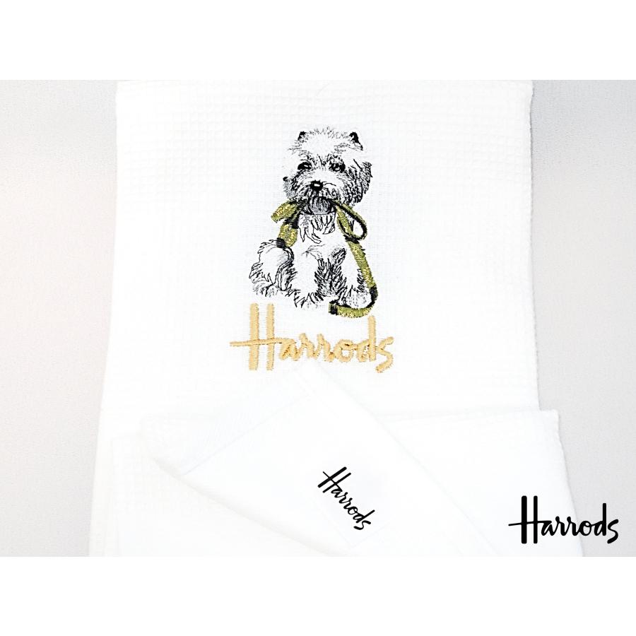 Harrods（ハロッズ） ウェスティ柄ティータオル : ギズモン&フミヅキ