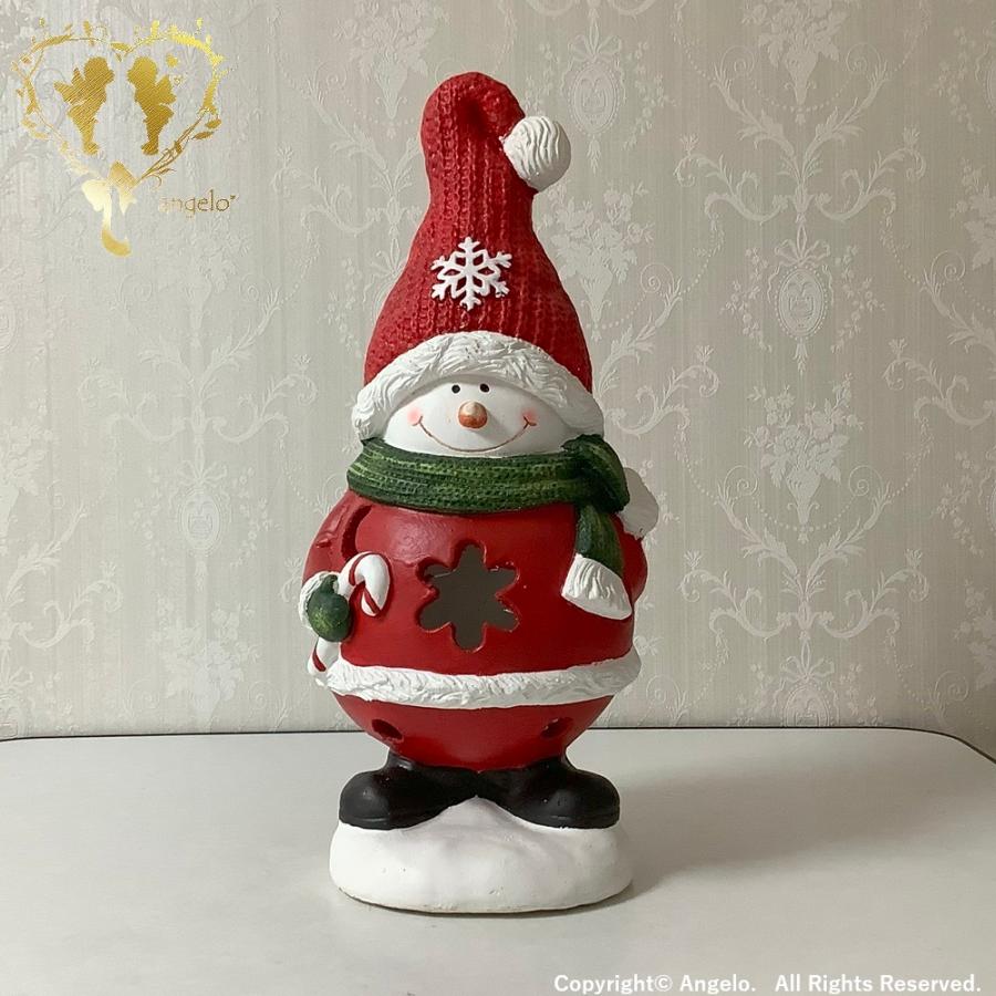 送料無料【スタンドスノーマン】 置物 高さ42cm ガーデン雑貨