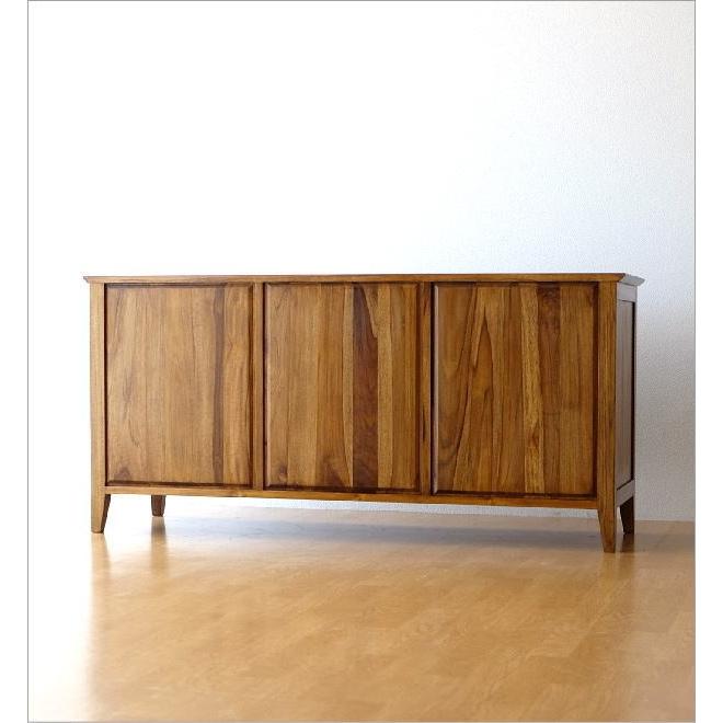 サイドボード リビングボード 北欧 おしゃれ 木製 無垢 天然木 扉付き