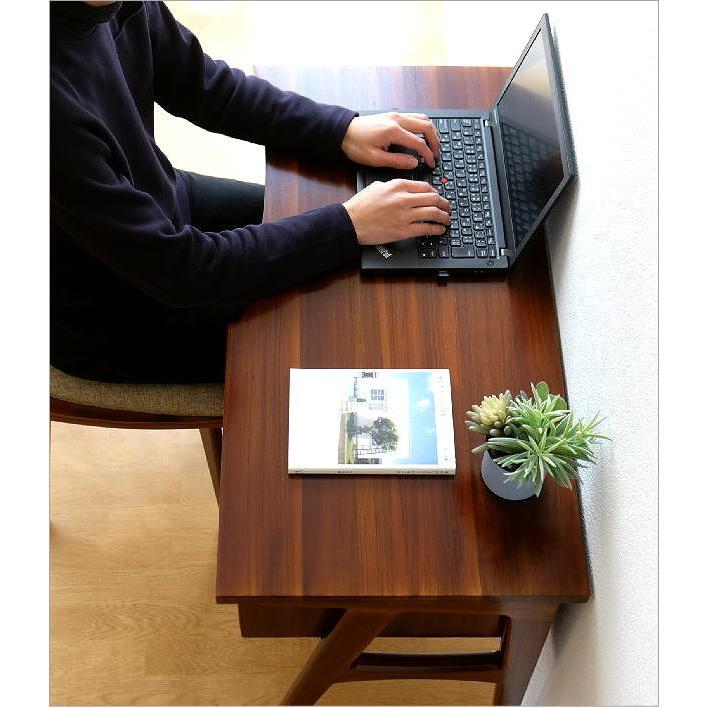 デスク 机 木製 パソコンデスク 無垢 天然木 シンプル 北欧 モダン