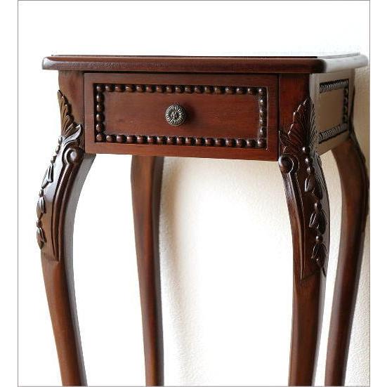 コンソールテーブル スリム 玄関 アンティーク 猫脚 引き出し おしゃれ