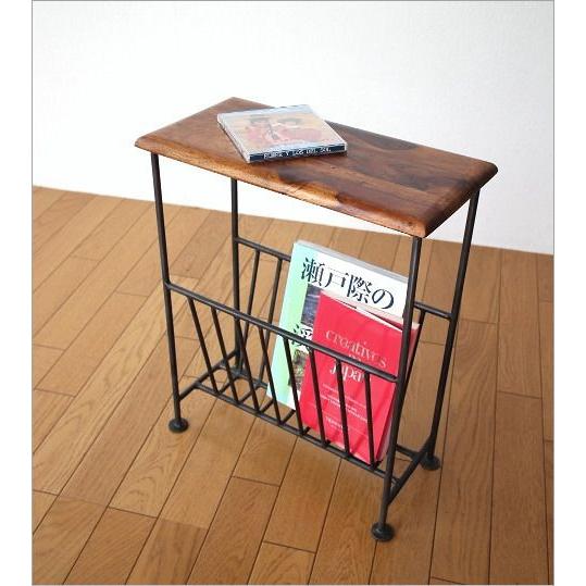 マガジンラック 木製 おしゃれ スリム マガジンスタンド ソファサイド