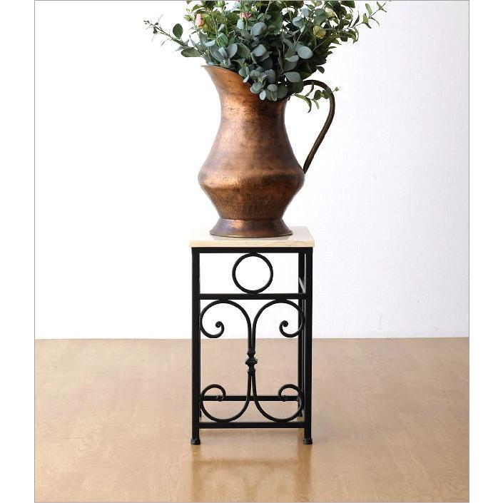 花台 コンソールテーブル おしゃれ 大理石 モダン 低め アンティーク