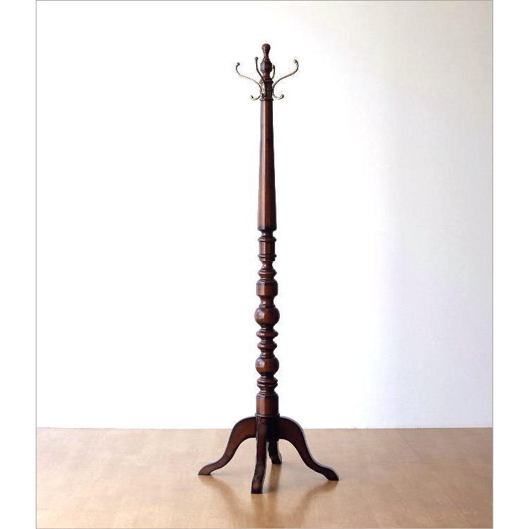 コートハンガー アンティーク 玄関 木製 おしゃれ ポールハンガー 無垢