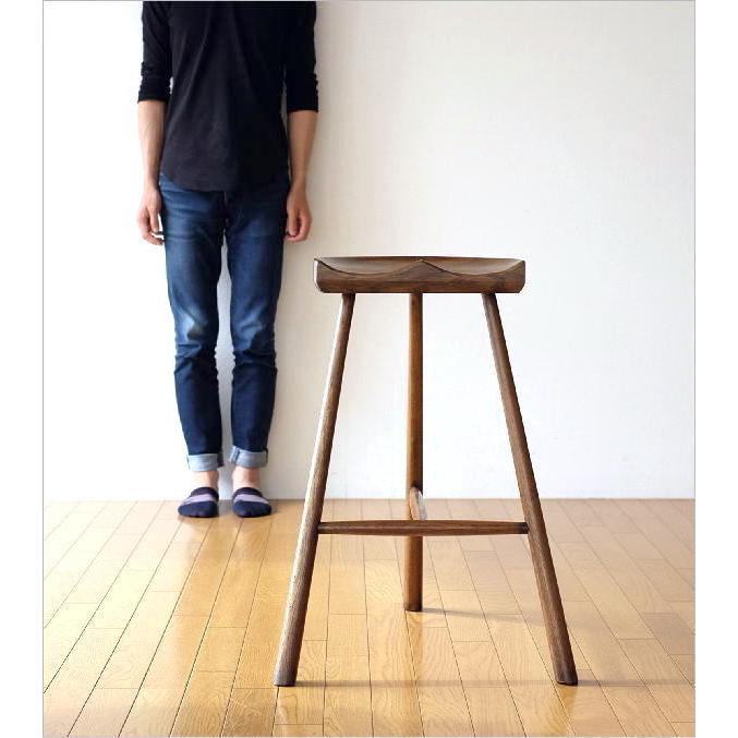 ハイスツール 木製 高さ70cm おしゃれ 椅子 カウンターチェア