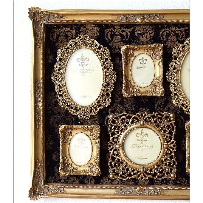 フォトフレーム 壁掛け 複数 おしゃれ アンティーク 丸 小さい ミニ