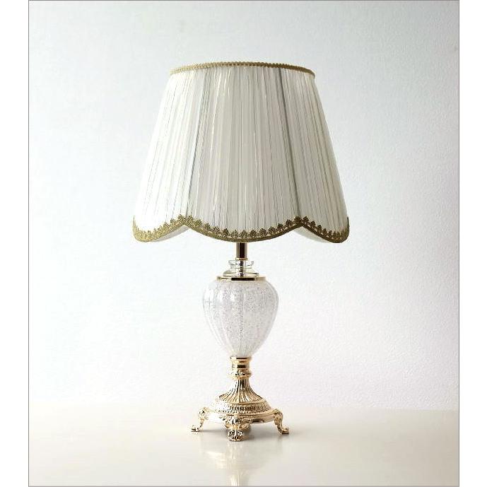 テーブルランプ アンティーク レトロ 布製 おしゃれ ガラス ベッド