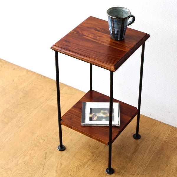 サイドテーブル 木製 アイアン おしゃれ ソファ ベッド スリム ベッド