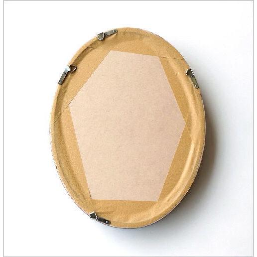 鏡 壁掛けミラー おしゃれ 楕円形 シンプル モダン 木製 無垢 ウォール