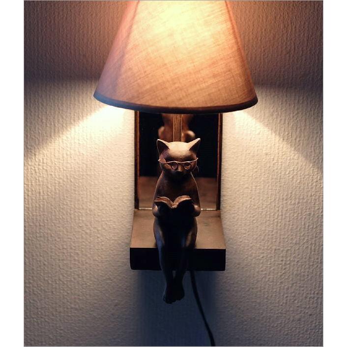 照明 壁掛け ライト 雑貨 シェードランプ 壁掛けネコランプ : ギギ
