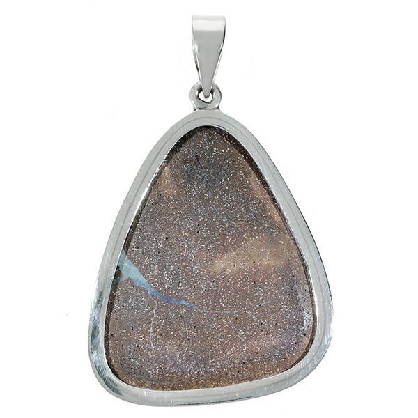 ボルダーオパール 原石 シルバー ペンダントトップ 10月 誕生石