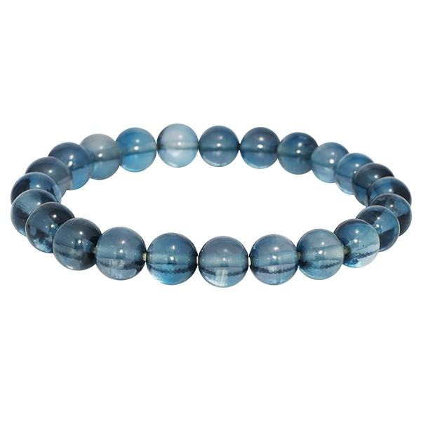 ロンドンブルートパーズ ブレスレット 最高級 7.4-8.8mm 17.5cm 宝石