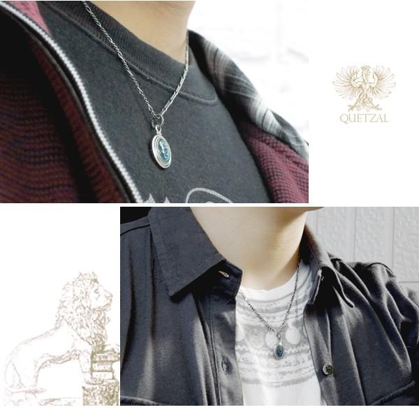 ケツァール ネックレス メンズ ブランド シルバー リリーオーバル ユリ