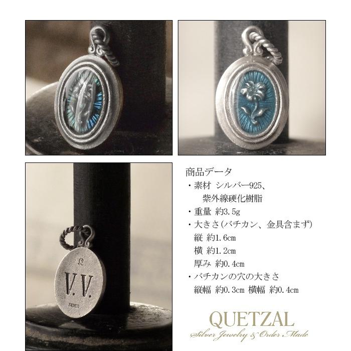 ケツァール ネックレス メンズ ブランド シルバー リリーオーバル ユリ