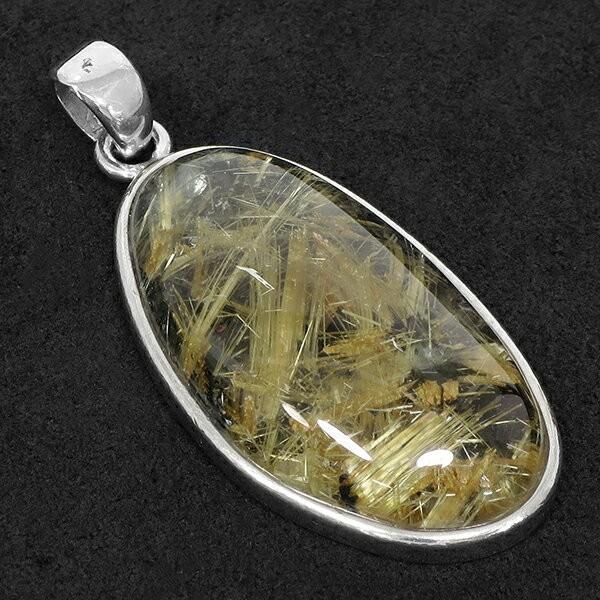金針ルチルクォーツ ペンダントトップ シルバー 天然石 金針